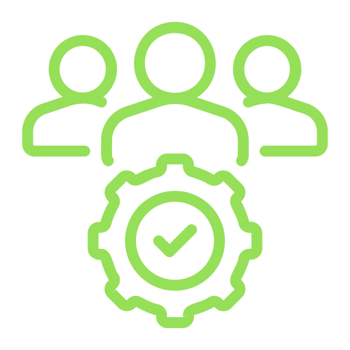 Neon green outline icon of hand clicking on dollar coin with index finger on black background