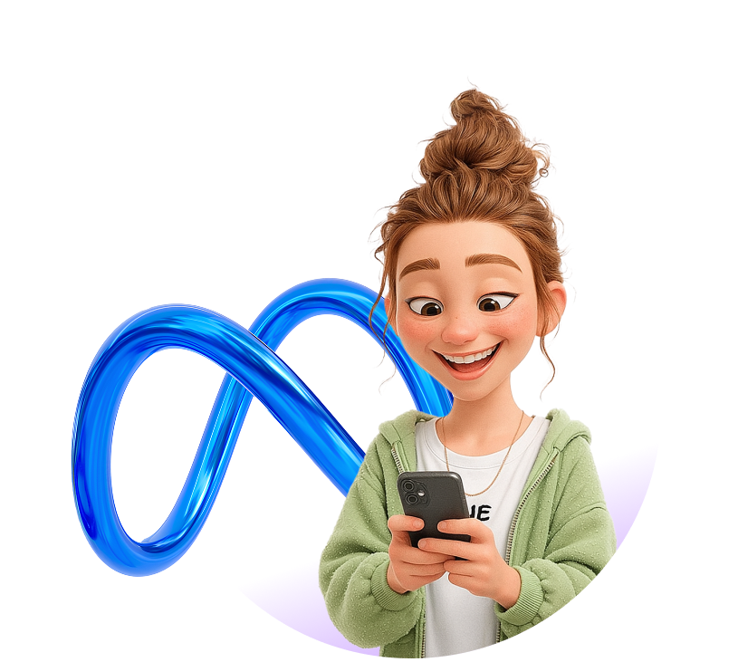 A girl using a smart tablet. Wibits Digital